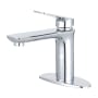 Kingston Brass Frankfurt 1.2 GPM Single Hole Bathroom Faucet with Pop-Up Drain Assembly Polished Chrome
