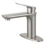 Kingston Brass Frankfurt 1.2 GPM Single Hole Bathroom Faucet with Pop-Up Drain Assembly Brushed Nickel