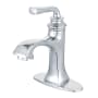 Kingston Brass Restoration 1.2 GPM Single Hole Bathroom Faucet with Pop-Up Drain Assembly Polished Chrome