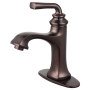 Kingston Brass Restoration 1.2 GPM Single Hole Bathroom Faucet with Pop-Up Drain Assembly Oil Rubbed Bronze