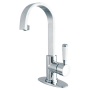 Kingston Brass Paris 1.2 GPM Single Hole Bathroom Faucet with Pop-Up Drain Assembly Polished Chrome