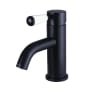 Kingston Brass Paris 1.2 GPM Single Hole Bathroom Faucet with Pop-Up Drain Assembly Matte Black