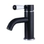 Kingston Brass Paris 1.2 GPM Single Hole Bathroom Faucet with Pop-Up Drain Assembly Matte Black / Polished Chrome