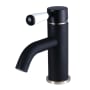 Kingston Brass Paris 1.2 GPM Single Hole Bathroom Faucet with Pop-Up Drain Assembly Matte Black / Brushed Nickel