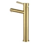 Kingston Brass Concord 1.2 GPM Deck Mounted Single Hole Bathroom Faucet Brushed Brass