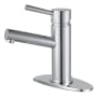 Kingston Brass Concord 1.2 GPM Deck Mounted Single Hole Bathroom Faucet with Push Pop-Up Drain Assembly Polished Chrome