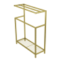 Kingston Brass Edenscape 3 Bar Towel Stand Brushed Brass