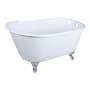 Kingston Brass Aqua Eden 48" Clawfoot Cast Iron Soaking Tub with Reversible Drain and Overflow White / Polished Chrome