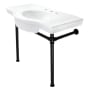 Kingston Brass Tazatina 57" Clawfoot Cast Iron Soaking Tub with Reversible Drain, and Overflow White / Oil Rubbed Bronze