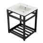 Kingston Brass Monarch 28" Wide x 33" High Console Stand Polished Chrome