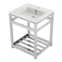 Kingston Brass Monarch 28" Wide x 33" High Console Stand Polished Nickel