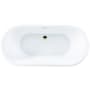 Kingston Brass Aqua Eden 71" Free Standing Acrylic Soaking Tub with Rear Drain, Drain Assembly, and Overflow White / Polished Brass