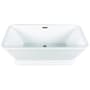 Kingston Brass Aqua Eden 66" Free Standing Pedestal Acrylic Soaking Tub with Rear Drain, Drain Assembly, and Overflow White / Antique Brass