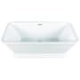 Kingston Brass Aqua Eden 66" Free Standing Pedestal Acrylic Soaking Tub with Rear Drain, Drain Assembly, and Overflow White / Polished Nickel