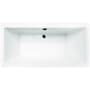 Kingston Brass Aqua Eden 66" Free Standing Acrylic Soaking Tub with Rear Drain, Drain Assembly, and Overflow White / Matte Black