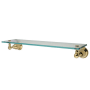 Kingston Brass Heritage 21" Brass and Glass Bathroom Shelf Polished Brass