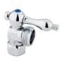 Kingston Brass Vintage Washing Machine Valve with 1/2 Inch IPS, 3/4 Inch Hose Connections and Metal Lever Polished Chrome