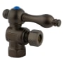 Kingston Brass Vintage Angle Stop with 3/8 Inch IPS, 3/8 Inch OD Comp and Metal Lever Handle Oil Rubbed Bronze