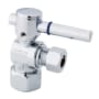Kingston Brass Fauceture Quarter Turn Valves (1/2" FIP X 3/8" O.D. Compression) Polished Chrome