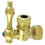Kingston Brass Vintage Angle Stop with 1/2 Inch Comp, 1/2 Inch or 7/16 Inch Slip Joint and Metal Lever Polished Brass