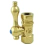 Kingston Brass Vintage Quarter Turn Valve 1/2" FIP X 1/2" or 7/16" Slip Joint Polished Brass