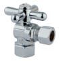 Kingston Brass Vintage Angle Stop with 1/2 Inch FIP, 1/2 Inch OD and Metal Cross Handle Polished Chrome
