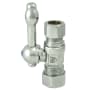 Kingston Brass Vintage Straight Stop with 1/2 Inch Comp, 5/8 Inch Comp and Knight Lever Polished Chrome