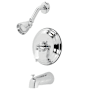 Kingston Brass Vintage Pressure Balanced Valve Trim Only with Single Lever Handle and Integrated Diverter Polished Chrome
