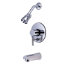 Kingston Brass Concord Tub and Shower Trim Package with 1.8 GPM Single Function Shower Head Polished Chrome