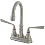 Kingston Brass Silver Sage Two-Handle 2-Hole Deck Mount Bar Faucet Brushed Nickel
