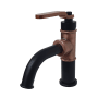 Kingston Brass Whitaker 1.2 GPM Deck Mounted Single Hole Bathroom Faucet with Push Pop-Up Drain Assembly Matte Black / Antique Copper