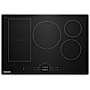 KitchenAid 30 Inch Wide 5 Burner Electric Cooktop with Even-Heat™ Zone and Power Boost Black / Stainless Steel
