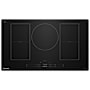 KitchenAid 36 Inch Wide 5 Burner Electric Cooktop with Even-Heat™ Zone and Power Boost Black / Stainless Steel