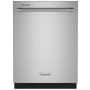 KitchenAid Eco 24 Inch Wide 15 Place Setting Built-In Fingerprint Resistant Top Control Dishwasher with SatinGlide Rails and ProWash Cycle Stainless Steel with PrintShield