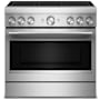 KitchenAid 36 Inch Wide Free Standing, Slide In Induction Range with Knob Controls and Even-Heat™ True Convection Stainless Steel