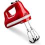 KitchenAid 60 Watt Hand Mixer with Integrated Storage Clip and Dishwasher Safe Beaters Empire Red