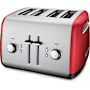 KitchenAid 12-1/2" Inch Wide 4 Slice Countertop Toaster with Independent Controls and Removable Crumb Tray Empire Red