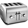 KitchenAid 12-1/2" Inch Wide 4 Slice Countertop Toaster with Independent Controls and Removable Crumb Tray Brushed Stainless