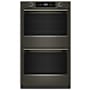 KitchenAid 30 Inch Wide Electric Double Oven with Even-Heat™ True Convection and Steam Bake with Tray Black Ore