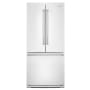 KitchenAid 30 Inch Wide 20 cu. ft. French Door Refrigerator with Interior Ice and Water Dispenser White