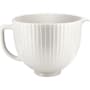 KitchenAid 12 Inch 5 Quart Ceramic Bowl for Tilt-Head Stand Mixers with Pour Spout and Dishwasher Safe Classic Columns