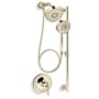 Kohler Purist Pressure Balanced Shower System with Shower Head, Hand Shower, Slide Bar, Shower Arm, Hose and Valve Trim – Less Rough-In Valve Vibrant French Gold