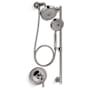 Kohler Purist Pressure Balanced Shower System with Shower Head, Hand Shower, Slide Bar, Shower Arm, Hose and Valve Trim – Less Rough-In Valve Vibrant Titanium