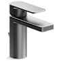 Kohler Parallel 1.0 GPM Single Hole Bathroom Faucet and Pop-Up Drain Assembly Vibrant Brushed Graphite