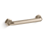 Kohler Occasion 12" Grab Bar Vibrant Brushed Bronze