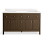 Kohler Malin by Studio McGee 61" Free Standing Vanity Set with Cabinet and Stone Composite Vanity Top Draper Oak