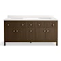 Kohler Malin by Studio McGee 72" Free Standing Vanity Set with Cabinet and Stone Composite Vanity Top2 Draper Oak