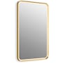 Kohler Essential Ultrabright 22"W x 34"H Rectangular Flat Framed Wall Mounted Mirror with LED Lighting Moderne Brushed Gold