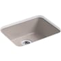 Kohler Iron/Tones 24-1/4" Undermount Single Basin Enameled Cast Iron Bar Sink Truffle