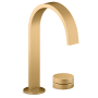 Kohler Components 1.2 GPM Widespread Bathroom Faucet with Ribbon Spout, Rocker Handle, and Pop-Up Drain Assembly Vibrant Brushed Moderne Brass